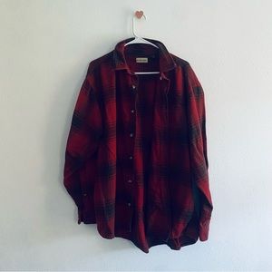 Hobbs Creek red plaid button down shirt